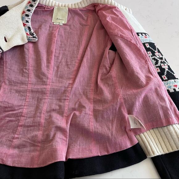 Anthropologie Buckhaven Fairisle Sweater jacket by Elevenses size 2 - Picture 12 of 15